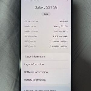 Samsung Galaxy S21 5G phantom gray 128gb